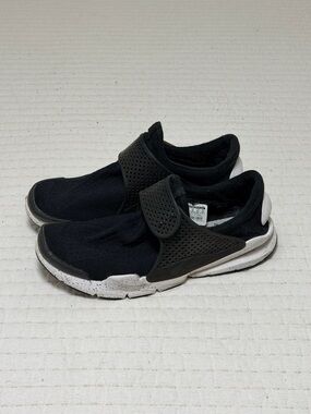 Nike Black Slip-On Sneakers with White Sole
